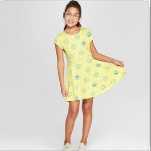 Cat & Jack Emoji Short Sleeve A-line Dress